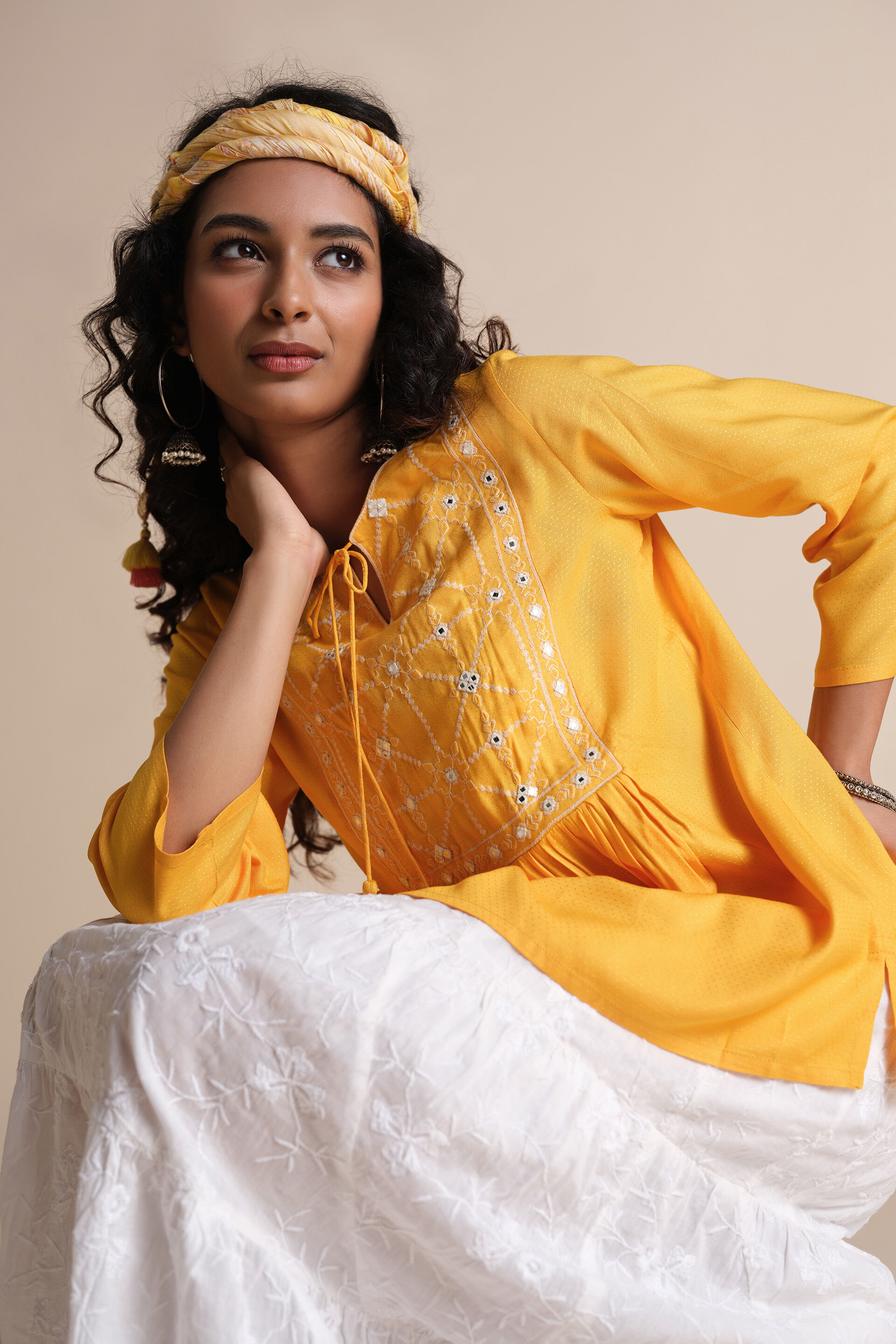 Asiya Top, Mustard, image 4